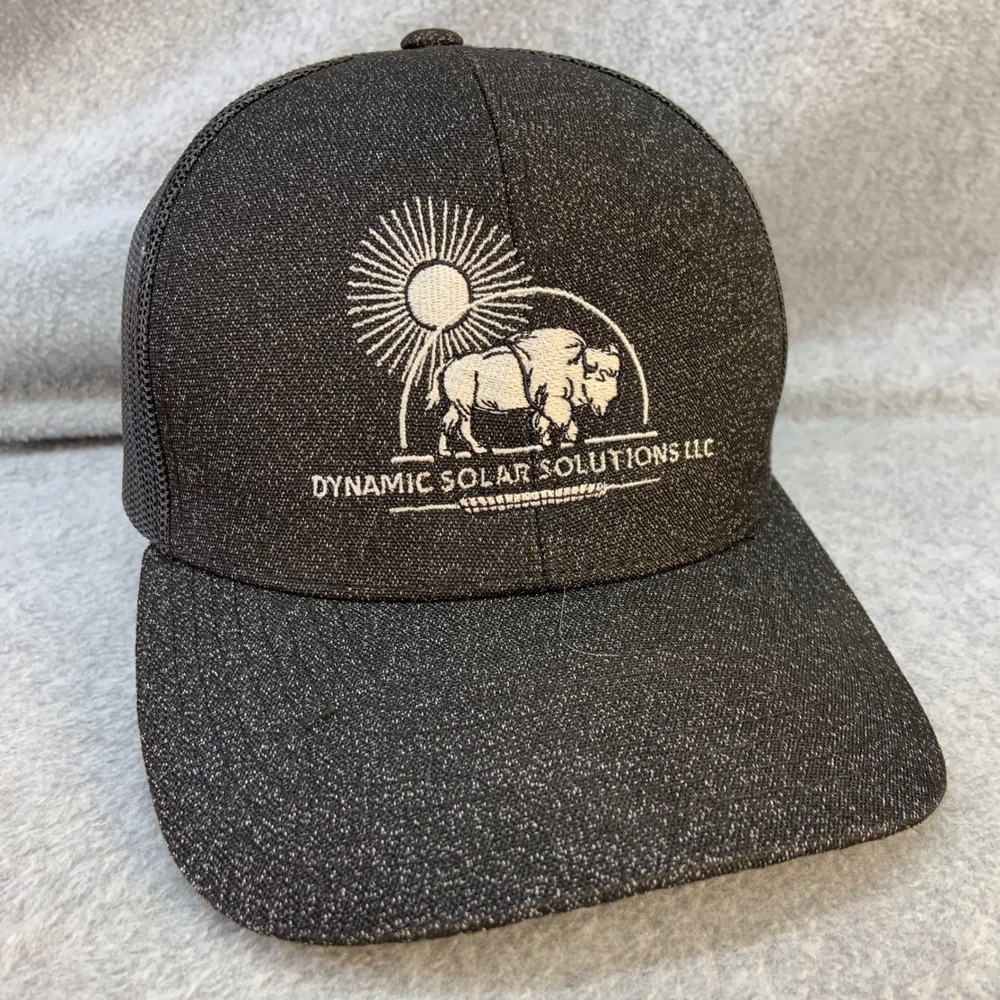 Dynamic Solar Solutions Buffalo Sun Mens Black Pacific Headwear Trucker Hat OS